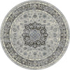 Dynamic Rugs Ancient Garden 57559 Silver/Grey Area Rug Round Image