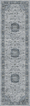 Dynamic Rugs Ancient Garden 57559 Silver/Blue Area Rug Finished Runner Image