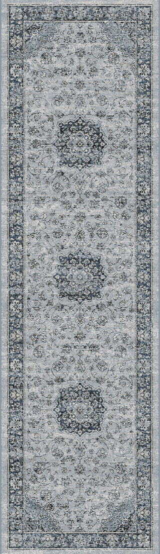 Dynamic Rugs Ancient Garden 57559 Silver/Blue Area Rug Finished Runner Image