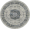 Dynamic Rugs Ancient Garden 57559 Silver/Blue Area Rug Round Shot
