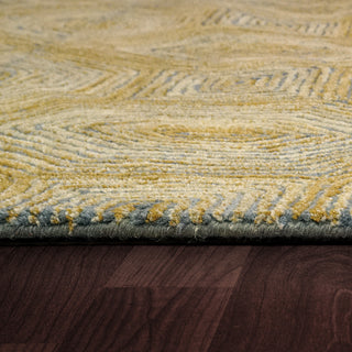 Dynamic Rugs Ariana 8181 Gold Dark Grey Area Rug Detail Image