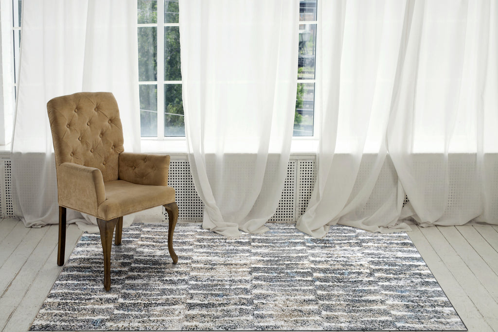 Dynamic Rugs Aura 5810 Grey Area Rug Lifestyle Image Feature