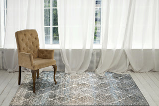 Dynamic Rugs Aura 5812 Grey/Ivory Area Rug Lifestyle Image Feature