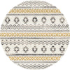 Dynamic Rugs Avery 6546 Ivory/Grey/Gold Area Rug Round Image