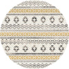 Dynamic Rugs Avery 6546 Ivory/Grey/Gold Area Rug Round Image