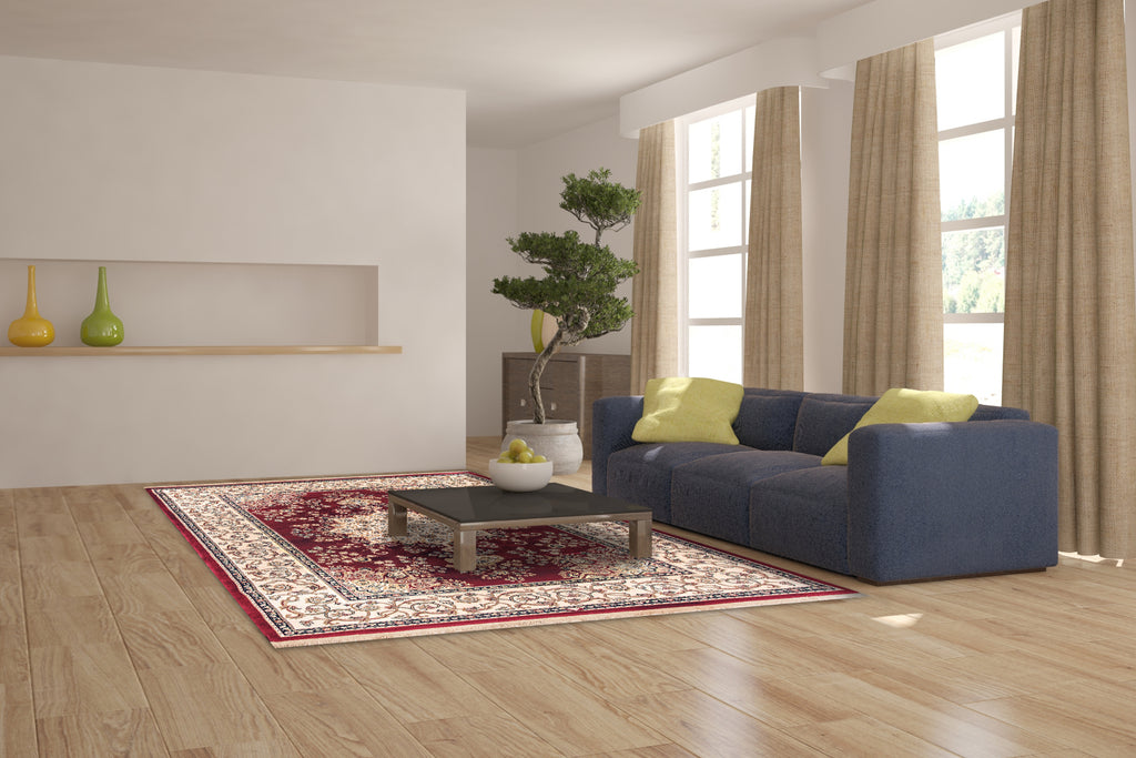 Dynamic Rugs Brilliant 7201 Red Area Rug Lifestyle Image Feature