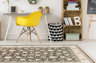 Dynamic Rugs Brilliant 7226 Brown Area Rug Lifestyle Image Feature