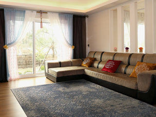 Dynamic Rugs Brilliant 72403 Blue Area Rug Lifestyle Image