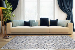 Dynamic Rugs Castilla 3527 Grey/Multi Area Rug Lifestyle Image Feature