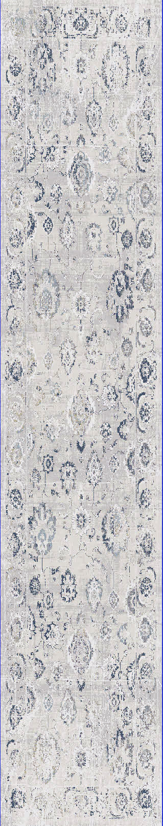 Dynamic Rugs Castilla 3530 Grey/Blue Area Rug Finished Runner Image