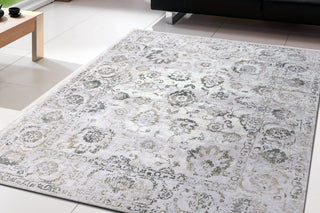 Dynamic Rugs Castilla 3530 Grey/Blue Area Rug Lifestyle Image Feature