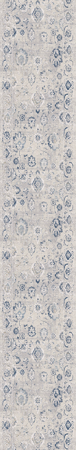 Dynamic Rugs Castilla 3530 Grey/Blue Area Rug Roll Runner Image