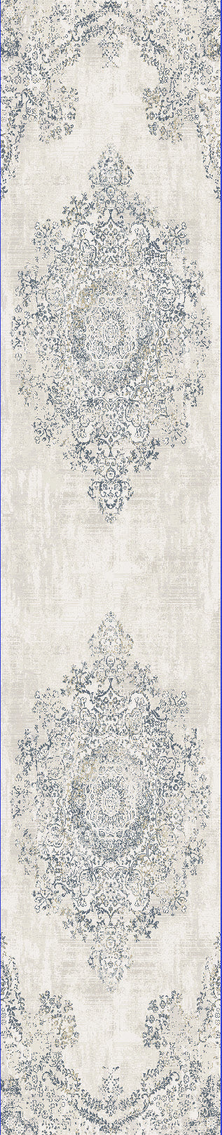 Dynamic Rugs Castilla 3558 Grey/Blue Area Rug Finished Runner Image