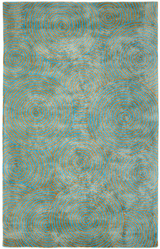 Dynamic Rugs Celeste 99225 Aqua/Gold Area Rug main image