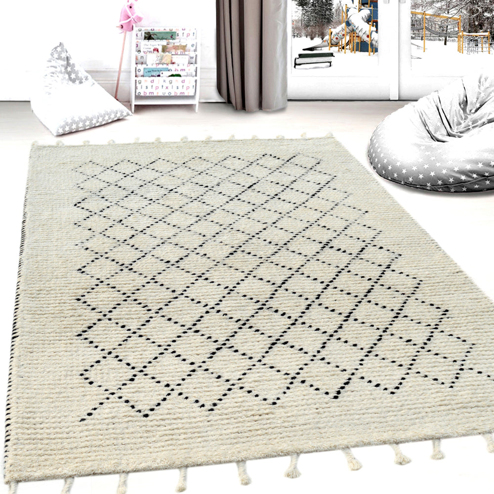 Dynamic Rugs Celestial 6953 Ivory/Black Area Rug Lifestyle Image Feature