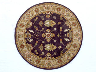 Dynamic Rugs Charisma 1403 Eggplant Area Rug Round Shot