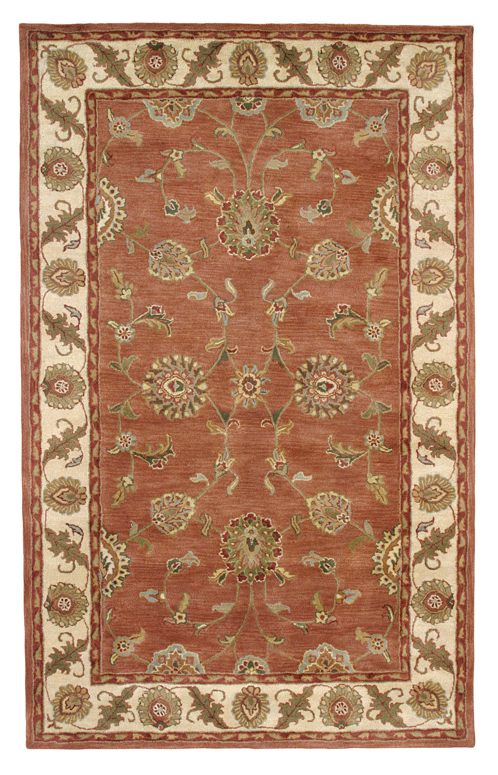 Dynamic Rugs Charisma 1405 Rust/Ivory Area Rug