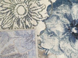 Dynamic Rugs Eclipse 63322 Cream/Blue Area Rug Detail Image