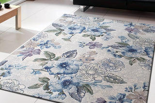 Dynamic Rugs Eclipse 63322 Cream/Blue Area Rug Lifestyle Image Feature