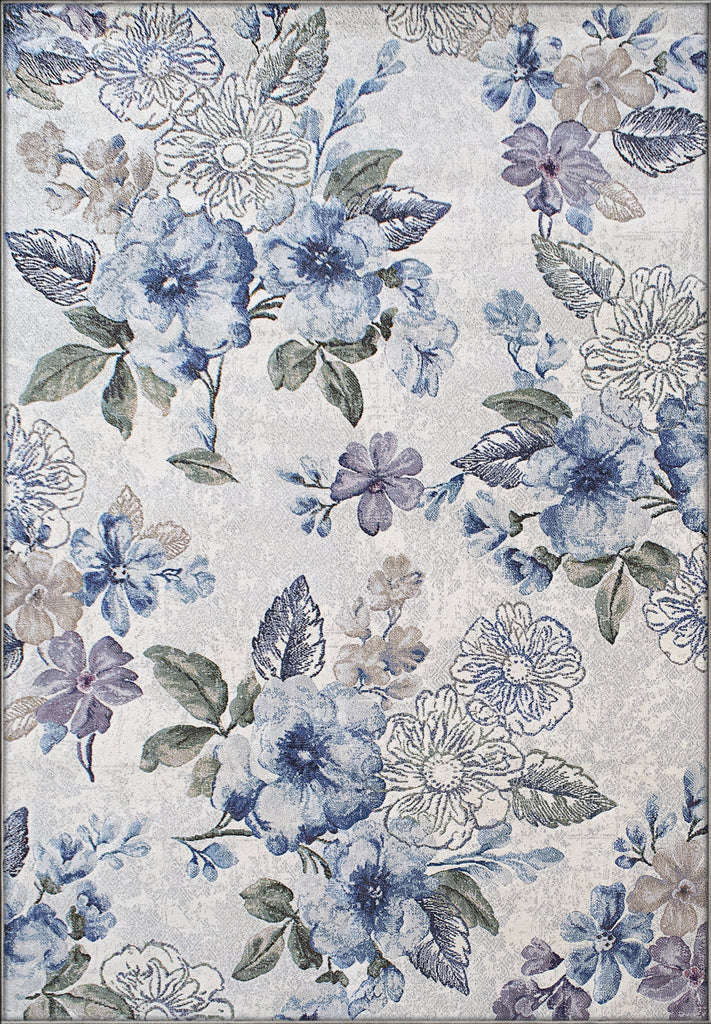 Dynamic Rugs Eclipse 63322 Cream/Blue Area Rug main image