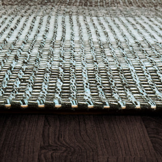 Dynamic Rugs Enchant 1500 Aqua/ Black Area Rug Detail Image