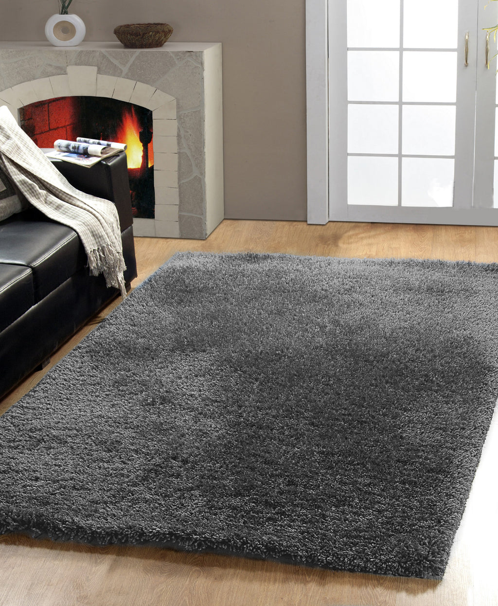Dynamic Rugs Forte 88601 Black/White Area Rug Lifestyle Image Feature