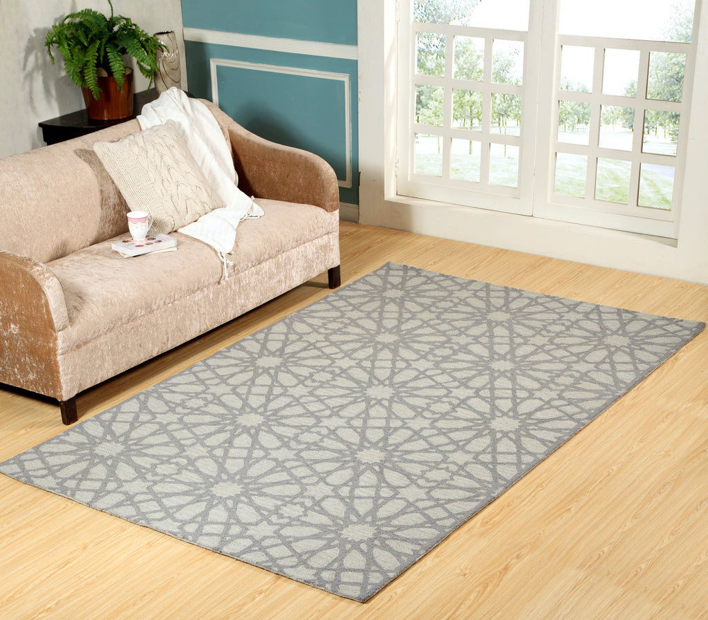 Dynamic Rugs Galleria 7862 Silver Area Rug Lifestyle Image Feature