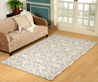 Dynamic Rugs Galleria 7864 Silver Area Rug Lifestyle Image Feature