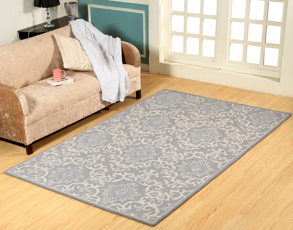 Dynamic Rugs Galleria 7868 Grey Area Rug Lifestyle Image Feature