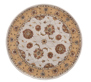 Dynamic Rugs Jewel 70230 Ivory Area Rug Round Shot