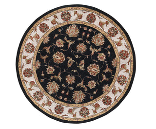 Dynamic Rugs Jewel 70231 Black Area Rug Round Shot