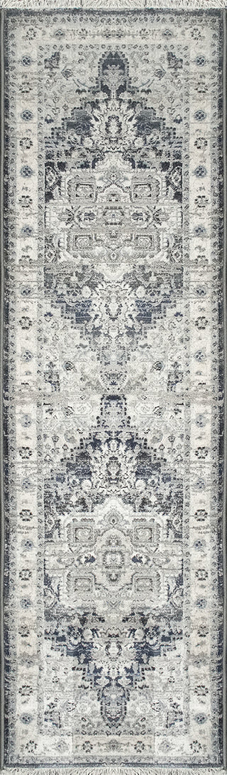 Dynamic Rugs Juno 6882 Dark Blue/Cream Area Rug Finished Runner Image