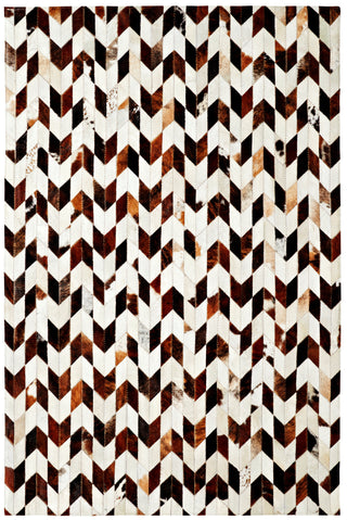 Dynamic Rugs Leatherwork 8106 Ivory/Brown Area Rug main image