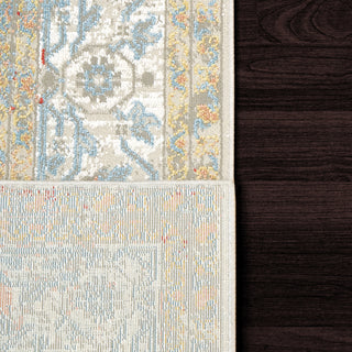 Dynamic Rugs Leda 9869 Ivory/Blue Area Rug Detail Image