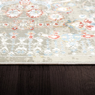 Dynamic Rugs Leda 9870 Ivory/Blue Area Rug Detail Image