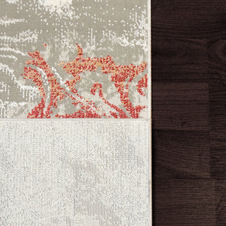 Dynamic Rugs Leda 9874 Ivory/Red Area Rug Detail Image