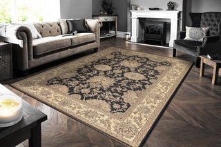 Dynamic Rugs Legacy 58019 Navy Area Rug Room Scene Feaured 