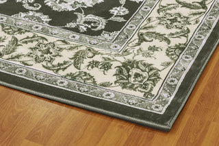 Dynamic Rugs Legacy 58020 Dark Grey/Ivory Area Rug Corner 