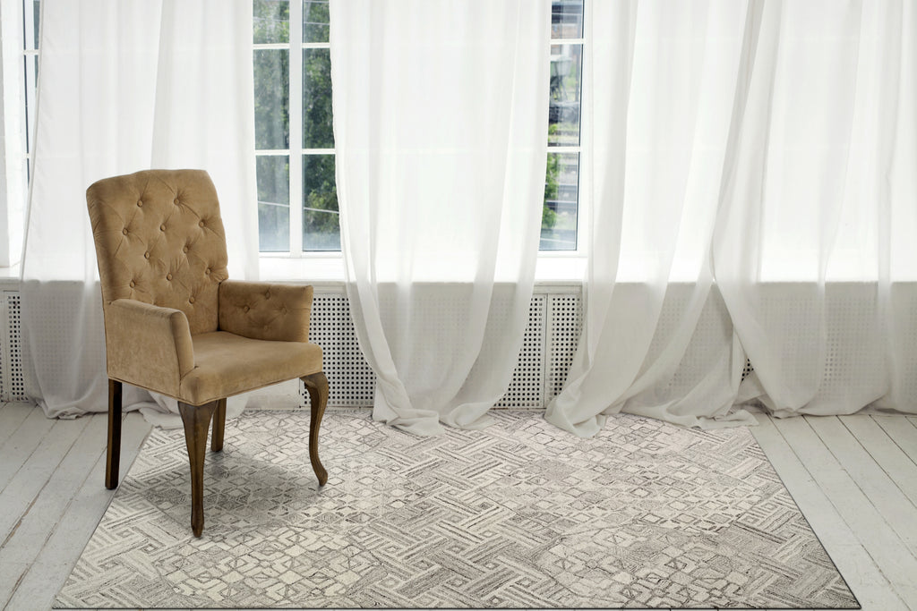Dynamic Rugs Legend 7483 Grey Area Rug Lifestyle Image Feature