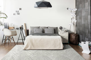 Dynamic Rugs Lotus 8142 Ivory/Grey Area Rug Lifestyle Image Feature