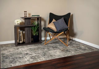 Dynamic Rugs Magnus 2513 Grey/Blue Area Rug Lifestyle Image Feature