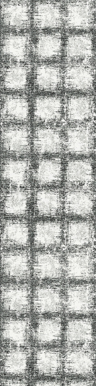 Dynamic Rugs Mehari 23095 Black/White Area Rug Roll Runner Image