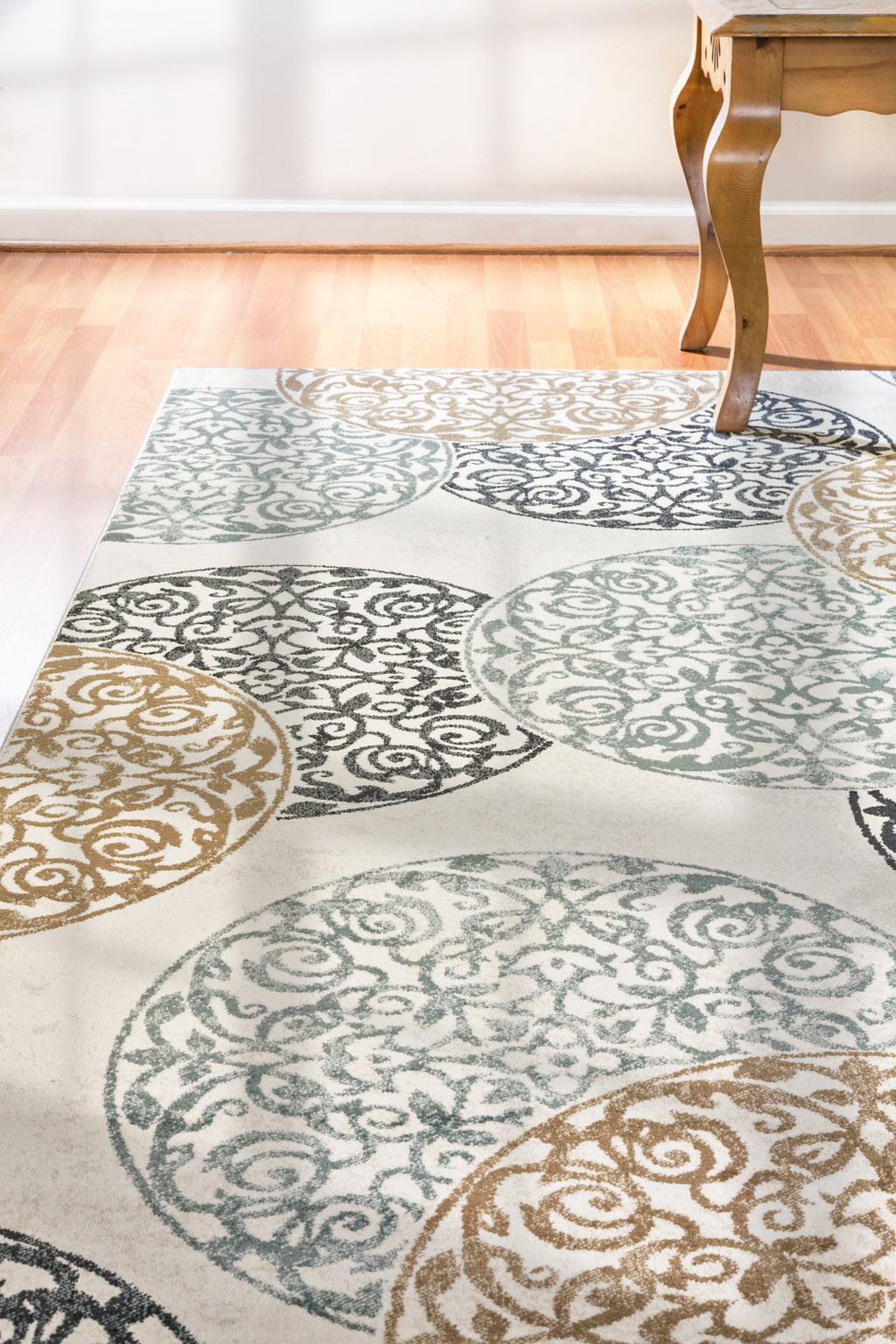 Dynamic Rugs Melody 985014 Ivory Area Rug Lifestyle Image Feature