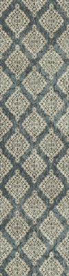 Dynamic Rugs Melody 985015 Blue Area Rug Roll Runner Image