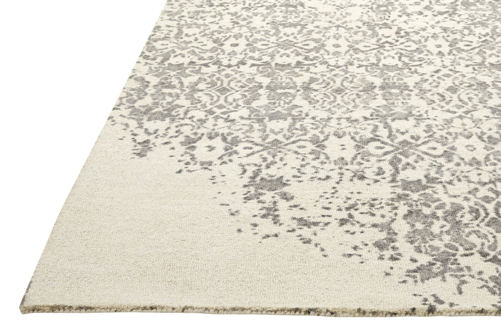 Dynamic Rugs Milan 9405 Ivory/Dark Grey Area Rug Corner Feature