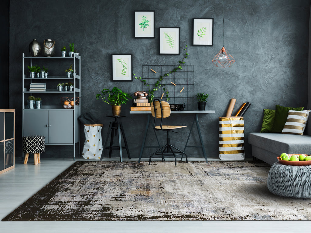 Dynamic Rugs Million 5843 Grey Area Rug Lifestyle Image Feature