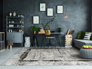 Dynamic Rugs Million 5844 Grey Area Rug Lifestyle Image Feature