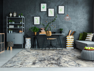 Dynamic Rugs Million 5848 Grey Area Rug Lifestyle Image Feature