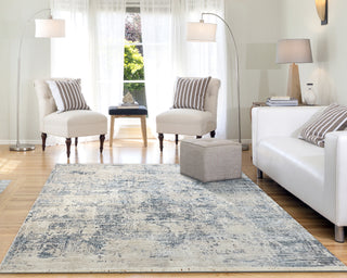 Dynamic Rugs Mood 8451 Ivory Blu Area Rug Lifestyle Image Feature