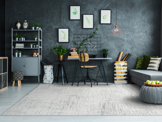 Dynamic Rugs Mysterio 12189 Silver Area Rug Lifestyle Image Feature